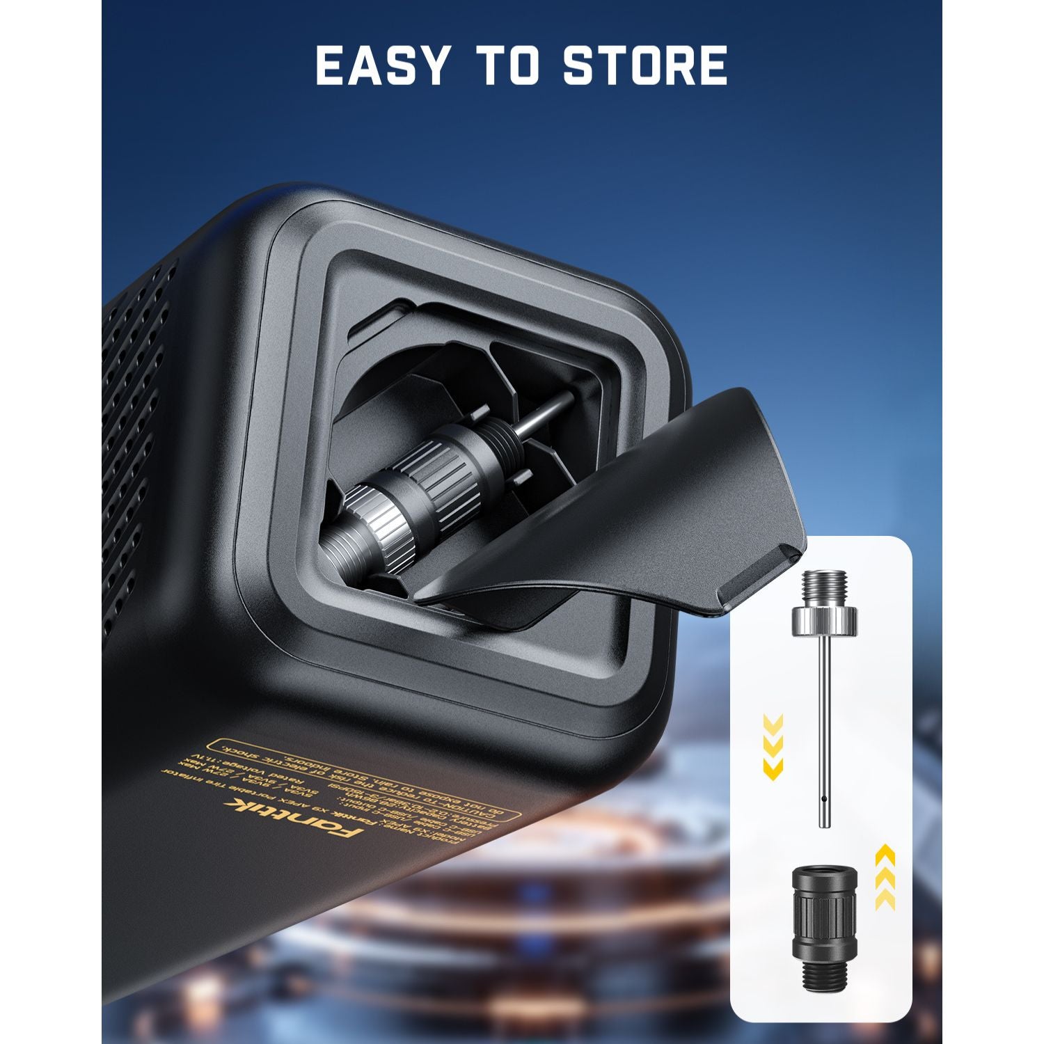 Fanttik X9 APEX Tire Inflator - Easy storage