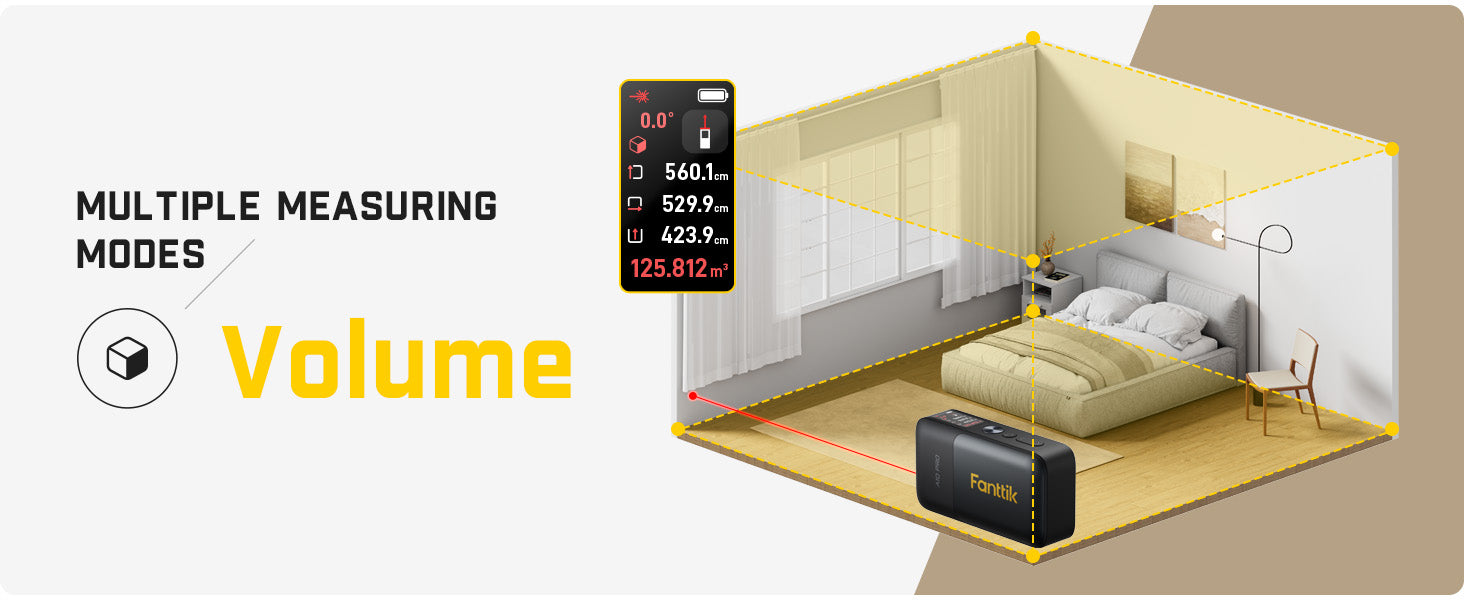 Fanttik A10 Pro 2-in-1 Digital Laser Tape Measure with HD IPS Color Display