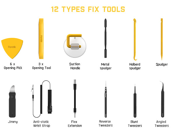Fanttik E1 NEX Workstation Precision Electric Screwdriver Kit, 64 Magnetic Bits, 12 Types Fix Tools, 2 Torque Settings, Max. 3 N.m, Repair Tool for Phone Laptop Cameras Watch Electronics