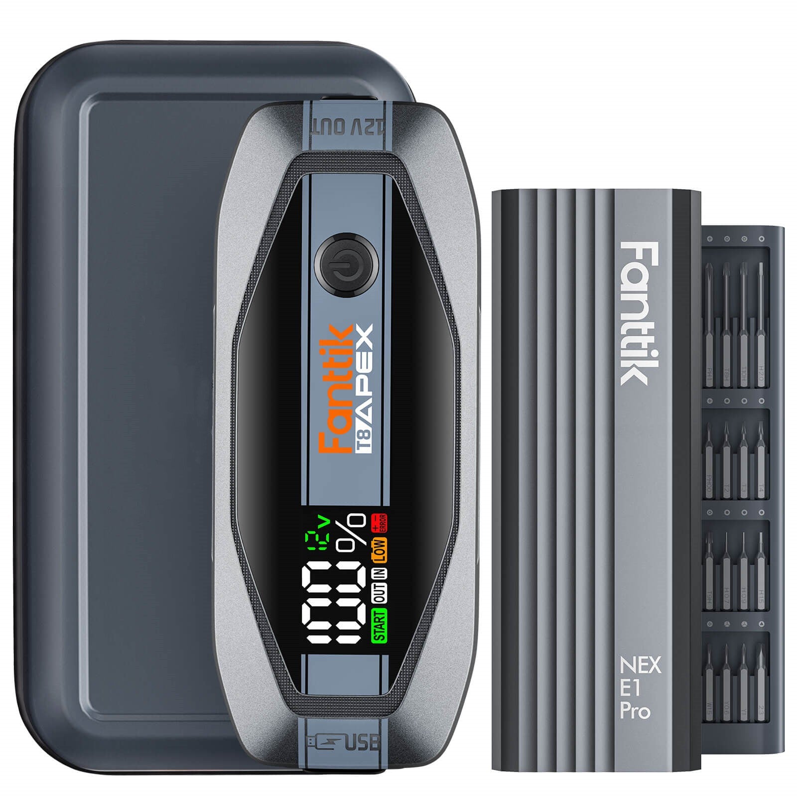 Fanttik E1 PRO Precision Electric Screwdriver and T8 APEX Jump Starter Deluxe Package