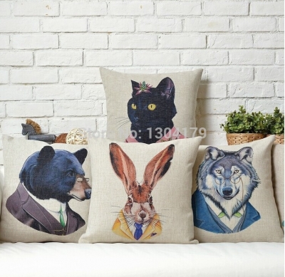 2014 new arrived cartoon animal sofa cushion cover nordic fun cushion pillow home cushions home decor