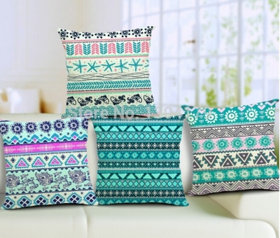 4pcs /lot colorful whole bohemian style pillow cushion sofa cushion cover pillowcase pillows decorate