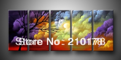!!5pcs modern abstract huge wall art oil painting on canvas la5-018