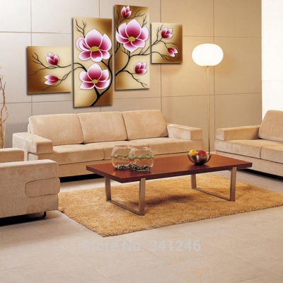 hand-painted modern home decor abstract wall art picture beautiful flowers canvas art oil painting on canvas