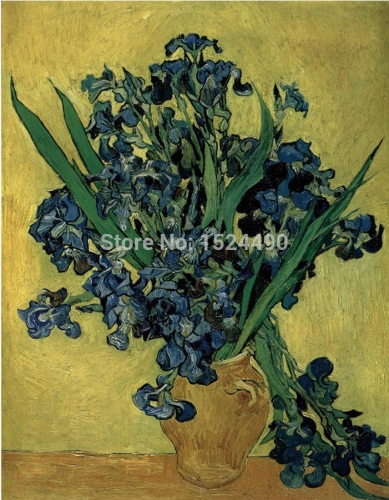 hand painted purple iris reproduction oil painting on canvas vincent van gogh oil painting modern home decoration