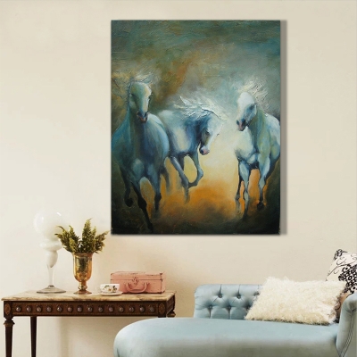 horses oil painting hand painted oil painting on canvas home decoration home decorative art picture
