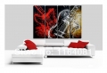 living room modern abstract music guitar oil painting on canvas art wall home decor