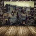 roofs in paris by vincent van gogh paintings hand made reproduction famous oil painting on canvas wall art pictures