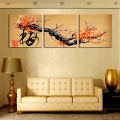 unframe 3 panels chinese style art flowers decoration picture hd canvas print painting artwork canvas wall art whole