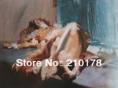 whole oil painting nude sexy woman modern wall decor art oil painting hand-painted df-117 rainy season