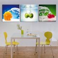 3 piece sell modern wall painting kitchen home decorative art picture paint on canvas prints fruit water