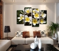 4 panel abstract painting style flower adornment contracte picture modern home wall decor canvas print painting without frame