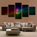 5 panels huge hd beautiful colorful planet top-rated canvas print for living room wall art picture painting artwork unframed