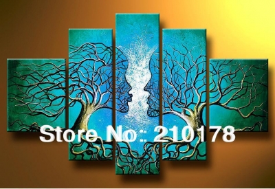 !!5pcs modern abstract huge wall art oil painting on canvas la5-011