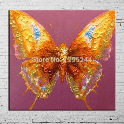 animal oil painting beautiful golden butterfly handmade pictures for living room decor home wall art sell paintings