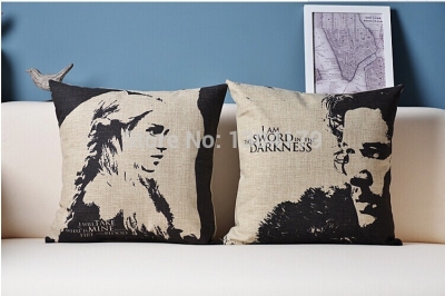 game of thrones jon snow sword in darkness daenerys targaryen pattern cushion cover home decor throw pillow case