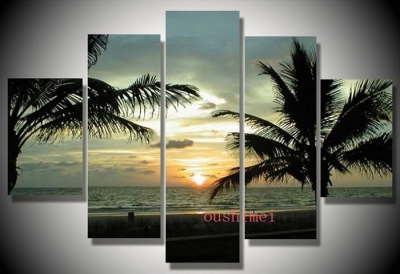 hand painted modern abstract oil painting on canvas art 5pcs/set painting oil canvas seapscape tree