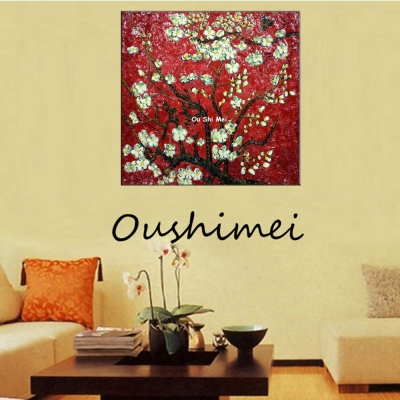 hand painted van gogh painting imitation paintings picture on canvas oil painting plum blossom red pictures