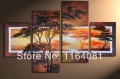 hand-painted vans of the wall high q. home decoration modern landscape oil painting on canvas 4pcs/set no inside framed mixorde