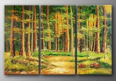 handmade new knife paintings landscape oil painting original home decor 3 piece picture no frame mural classical pictures