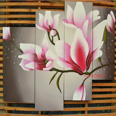 handmade wall art modern landscape peach blossom oil painting flowers pictures on canvas canvas pictures for living room decor