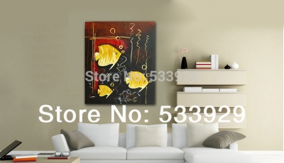 home decor abstract fish hand painted oil painting on canvas tds-cx060