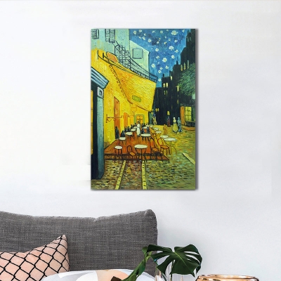 van gogh cafe terrace on place du froum, arles,at night hand painted oil painting on canvas tds-vg004