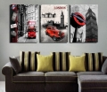 2015 frameless paintings london city scenery art modern picture three picture combination home decorative 3 panel canvas prints