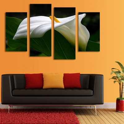 4 plane white flowers modern wall art home decoration canvas prints flowers picture print painting set of 4 each canvas arts