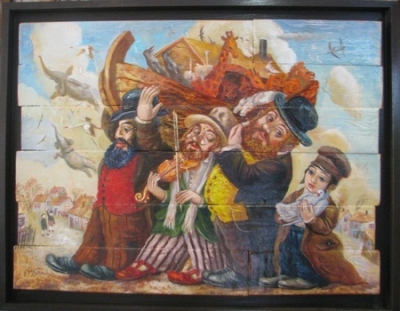 classical figure fairy tale"noah's ark'' hand painted oil painting on canvas