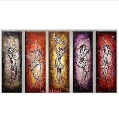 hand painted 5 p abstract on canvas dancers oil painting for living room wall art pictures canvas painting home decor