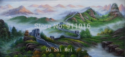 handmade oil painting the great wall picture for living room decor chinese famous scenic spots landscape home decor painting