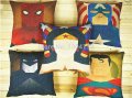 super heros pillow cover/ cushion cover pillow ironman/superman/batman/green lantern/the flash/captain home decor