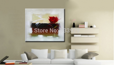 whole abstract flower hand painted oil painting on canvas home decorative art picture abstract oil painting