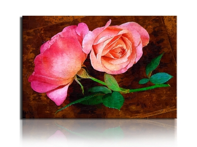 1 pieces popular hd modern wall painting green and red rose flowers home wall art picture print on canvas unframed