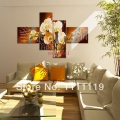 hand painted oil modern flower oil painting for living room/bed room wall art group of pictures on canvas art