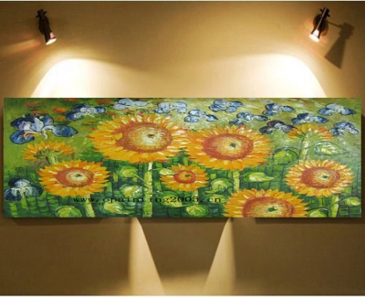 hand painting decorative sunflower thick oil knife flowers wall art canvas decoration home gift oil paint