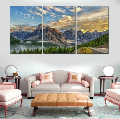 2016 new 3 framed canvas painting landscape and art picture home decor on canvas modern painting delivery