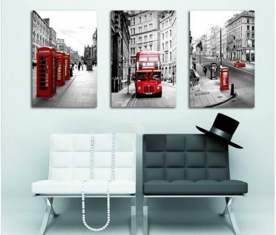 3 piece sell modern wall painting london landscape home decorative art picture paint on canvas prints