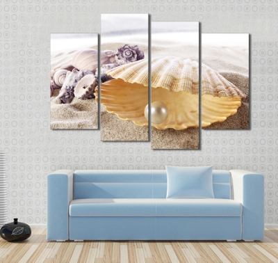 4 panels huge hd beautiful starfish shell top-rated canvas print for living room wall art picture painting artwork unframed