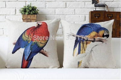 45*45cm rime plum bird lotus cotton lien cushion covers decorative throw pillows cushions home decor almofadas para sofa a082