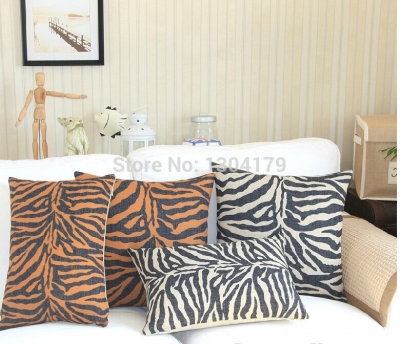 4pcs classic creative black white zebra print cotton cushion cover throw pillow case seat car pillow cover pad home decor gift