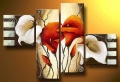 abstract flower hand painted 4 pieces group oil painting on canvas tds-th286