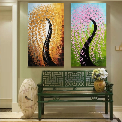 abstract oil painting trees hand-painted painting oil painting on canvas oil painting for home decor