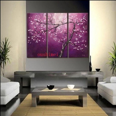 flower tree modern abstract oil painting on canvas art picture on wall 3 p art sets picture on wall plum blossom