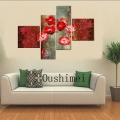 hand painted abstract flower for living room wall home decor modern oil painting on canvas group of pictures on the wall paint