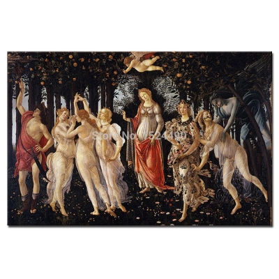 hand-painted reproduction famous oil painting on canvas copy of botticelli's primavera full size picture 100x150 cm