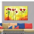 handmade oil paintings hand painted red flower on canvas famous paintings home decoration wall decor art for living