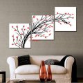 handpainted 3 panel black white red wall art modern abstract oil painting on canvas for living room decor pictures unique gift