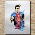 whole hand oil painting on canvas argentina super star soccer sport player messi oil painting on canvas nk302